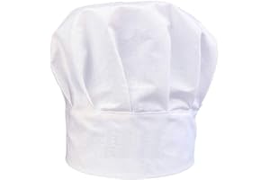 Pet-Jos Chef Hat White Adjustable Cotton Adjustable Closure Chef Hat Kitchen Cooking Home Hotel Restaurant Use