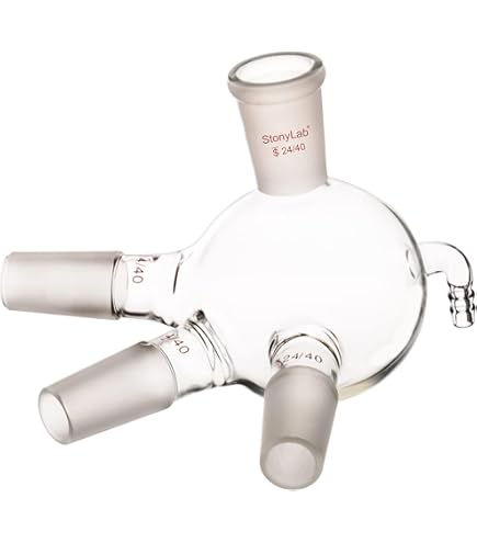 16x300mm 24/29 Glass Chromatography Column PTFE Stopcock Ground Cone Fritted - A