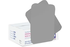 LA MIERE Disposable Tray Liners, Sanitary Covers for Size B Dental, Surgical, Medical Tray, Tattoo Table Station, Aesthetician Supplies, Single Use Paper Sheets 8.5" x 12.25", 1000 Pack, Gray