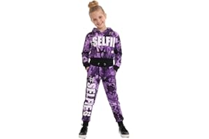 A2Z 4 Kids Girls Tracksuit Hoodie Sweatshirt Top Bottoms Comfortable Gym Jogging Suit Running Workout Jogging Joggers Activewear Sportswear Outfit Set Age 2-13 Years