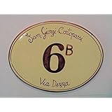 Keramik-und Plaketten oval Hausnummern - bestellen Sie hier Ihre Hausnummer (OVALE SENZA DECORO)