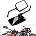 Motorcycle Chrome Plated Billet Aluminum Outside Rearview Side View Mirrors Multi Angle Adjustable Blindsight Rearview Handle Bar End Convex Universal Fit For Cruiser Chopper Standard Bike Yamaha XJ 600 Diversion
