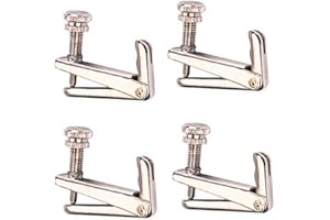 Alnicov 4 unids sintonizador de cuerda de violín ajustadores de sintonizador fino piezas de repuesto para violín 3/4 4/4 plateado