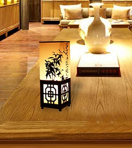 Preisvergleich Produktbild SKC LIGHTING Klassische chinesische Art Wohnzimmer Schlafzimmer Arbeitszimmer Raum Led Ausgehöhlte Schnitzen E27 führte Holz Stehlampe 16 * 16 * 40cm