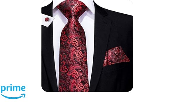 Einstecktuch Manschettenkn/&ouml;pfen; aus gewebter Seide Floralmuster bestehend aus: Krawatte Hi-Tie Krawatten-Set f/&uuml;r Herren