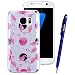 Produktbild Yokata Samsung Galaxy S7 Hülle Glitzer Weiche Silikon Handyhülle Schutzhülle TPU Handy Tasche Schale Etui Weich Silicone Transparent Bumper Ultra Dünn Slim Schlank Handytasche Premium Kratzfest Clear Bling Bling Motiv Backcover Schutz für Samsung Galaxy S7 Case Cover + 1 x Kapazitive Feder - Flamingo Muster - Rosa