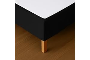 Dahlica Vestiletto Singolo 90x200 Nero – Tessuto Morbido ed Elastico – Finitura Impeccabile – Facile da Installare