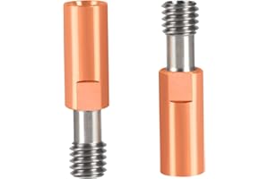 UniTak3D Ender 3 Heatbreak 4.1 Bore Bi-metal Throat Nozzle Titanium Alloy and Copper for Ender 3 V2,Ender 3 Pro,CR10 Series 3D Printer Hotend (Pack of 2Pcs)