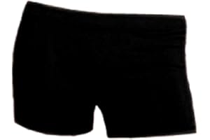 CRAZY CHICK Girls Black Stretch Hot Pants - Shorts - Dance - Gym - Tutu - Gymnastics BLACK 11-12 YRS