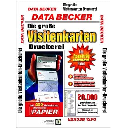 Suchergebnis auf Amazon.de für: DATA BECKER Visitenkarten-Druckerei:
Software