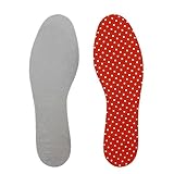 beheizbare einlegesohlen thermosohlen mit zwei warmstufen größe 36-47 waschbar Memory Foam Schaumstoffschicht für individuelle Polsterung und Anpassung an die Fußform, Alu-Schild an der Unterseite zum Schutz vor Bodenkälte, Weiche Oberfläche für warme Füße