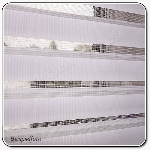 TOP! Doppelrollo 200 cm breit !! 170 cm lang Farbe weiß mit breiter Beschwerung+ geschlossener Kassette+ Kettenzug Alternative zu Gardine oder Plissee Duo Rollo - 2