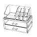 Imported Acrylic Lipstick Holder Cosmetic Organizer Storage Makeup Box 2 Drawer Clear RS.1060.00