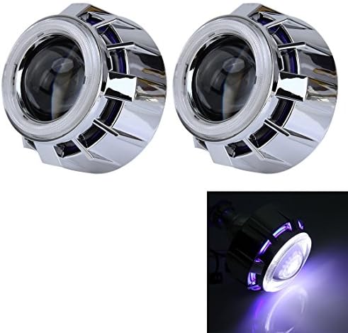 FINE QUALITY Light Bulb, 2 PCS 3.0 inch Universial 12V Bi-Xenon Projector Lens Headlight Kit with Exquisite Angle Eyes Decoration ,GISION ( Size : 3.0 inch blue )