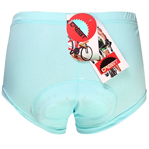 iCreat Damen Radunterhose Bike Fahrradunterwäsche Unterwäsche Briefs mit Sitzpolster Rosa S/M/L/XL/2XL - 5