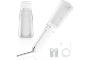 WKVUPY Portable Travel Bidet,400ml Handheld Personal Travel Bidet,IPX7 Waterproof,Shower 3 Pressure,Outdoor cleansing, haemorrhoid care,camping companion