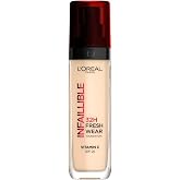 L'Or&eacute;al Paris Infaillible 32H Fresh Wear Foundation Makeup, 15 Porcelaine | Powder Foundation, Soft Matte Coverage. Look flaw