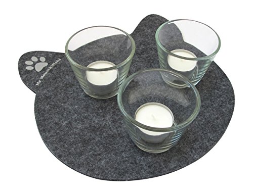 MR MOUSEKILLSKI – stylisches Mousepad aus hochwertigem Filz | perfekt für Katzenliebhaber | vielfältig einsetzbar als originelle Unterlage| hervorragende Anti-Rutsch-Beschichtung | anthrazit - 6