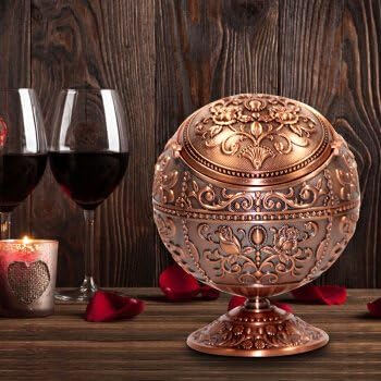 Creative personality color globe ashtray,Bronze Sun instrument