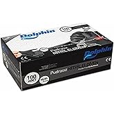 Dolphin Siyah Nitril Eldiven Pudrasız Kalın (XL) 100 Adet