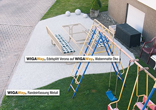 WIGAWay Öko Wabenmatte incl. Antiunkrautvlies, 5er Pack 115 x 80 x 1,8 cm, Bodenwaben zur Kiesstabilisierung - 4