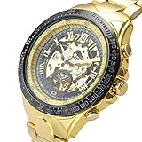 ZGZXD Wasserdichte Mechanische Uhrmänner, Jungenkursteilnehmerkalender-Stahlgurt Trägt Multifunktionsuhr Zur Schau,A