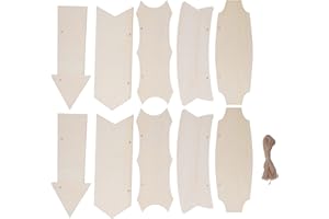 ‎PWSHYMI 10 STÜCKE Holzpfeile Wanddekoration DIY Hängepfeil Holzschild für Feiertagsdekoration Hochzeitsdekoration Geschenkanhänger Kitchen