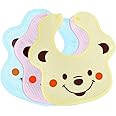 THE LITTLE LOOKERS Baby Bibs with Snap Button Closure/Apron| Cute Animal Soft Cotton Fabric with PVC on Back for Quick Absorption & Fast Drying for Newborns/Babies (0-3 Years) (Pack of 3)