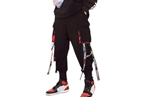 Onsoyours Pantalones Deportivos Hombre Jogging Pantalones con Bolsillos Largos Pantalón Cargo Casuales Moda Elástica Ajustable Carga Pantalones