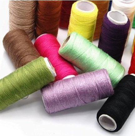 24 Farbe Spulen feinster Qualität Nähen Alle Zweck 100% reine Baumwolle Gewinde Spule - 3