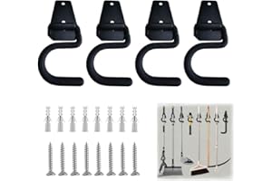 HINADA Reehi Système Rangement Réglable, Support Outils Jardin, Organisateur Outils Jardin, Porte Outils Jardin Mural, Organisateur Garage, Crochets Organiseur pour Jardin, Maison, Garage