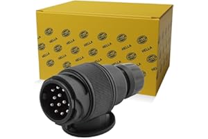 ‎HELLA HELLA Anhängerstecker 13 Polig 12V Schraubkontakt ISO: 11446 - ohne Kappe für PKW Anhänger Wohnmobil Wohnwagen Kfz Traktoren - 8JA 005 951-001