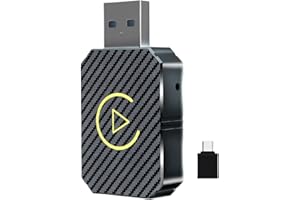 AZURAOKEY Bezprzewodowy adapter samochodowy Carplay Android 2 w 1 USB klucz sprzętowy Plug & Play Smart AI Box BT WiFi do przewodowego CarPlay/Andriod Auto Cars, łatwe podłączenie i odtwarzanie