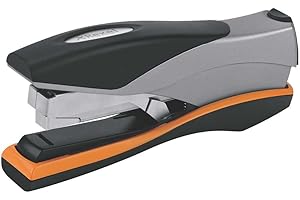 Rexel Optima 40 Low Force Stapler, 40 Sheet Capacity, Flat Clinch Stapling, 26/6 Staples Included, Silver/Black, 2102357