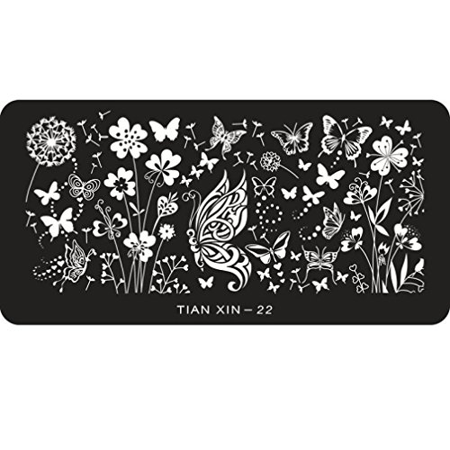 Tonsee® 1PC Butterfly Nail Image Stamps Plate Stamping Manicure Nail Art Decor