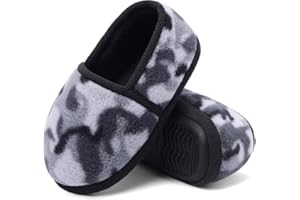 FUPPIA Boys Slippers Non-Slip Kids Slippers Indoor Outdoor Elastic Closed Heel House Shoes for Toddler Little/Big Kids