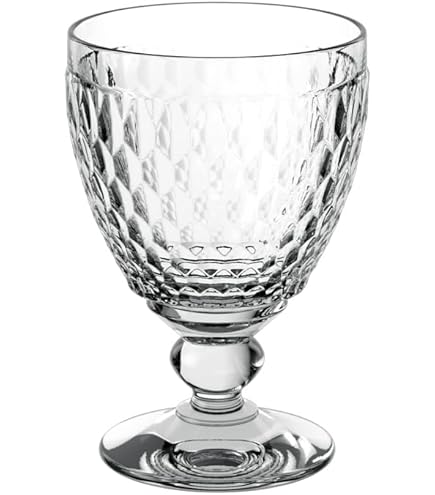 Set Bicchieri Acqua E Vino Bicchieri Da Vino Villeroy & Boch Boston - 4 Pezzi In Cristallo Sfaccettato, Trasparente, 13 Cm Cristallo Villeroy Boch