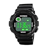 Uhren Herren Sport Uhr uarz Warnungs Datums Sport Armbanduhr der Art und Weisemänner Digital LED Mode Klassisch Uhr Analoge Quarz Armbanduhr,YpingLonk
