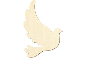 BÜTIC GMBH Paloma de pájaro de madera – 3 – 50 cm de altura – Decoración para mesa – Tamaño: 12 cm – Pack de 10 unidades