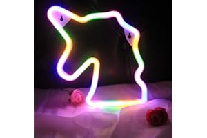 DAKABUKA Unicorn LED Neon Signs USB or Battery Powered Night Light for Valentine'Day Decoration,Christmas,Birthday Gifts,Girls' Bedroom,Living Room(Colorful)