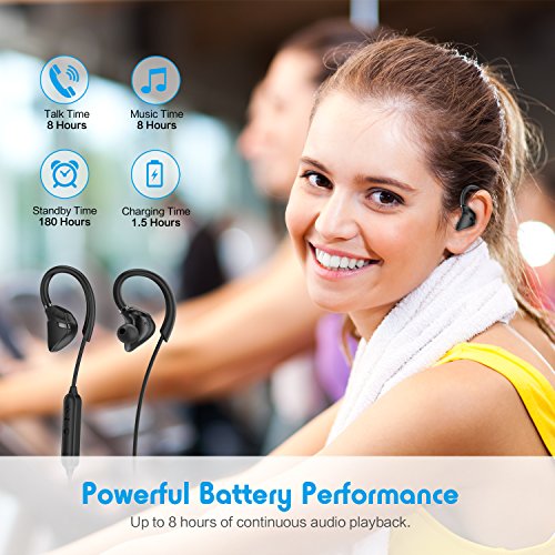 Auriculares Bluetooth In-ear CHOETECH Auriculares Inal  mbricos Bluetooth V4 1 Cascos In  lambrico Deportivos Impermeables con Micr  fono Incorporado Headphones para iPhone  iPad  Samsung  Huawei y Otros Tel  fonos