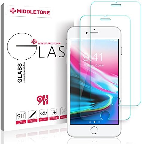 [2 PACK] Middletone iPhone 8 Plus / iPhone 7 Plus / iPhone 6 Plus Screen Protector, [Tempered Glass] with Lifetime Replacement Warranty