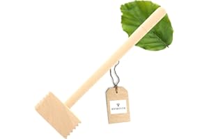 HOFMEISTER HOLZWAREN HOFMEISTER® Mazo para carne, 100% producto natural de la UE, 28 cm, sin plástico, mazo robusto para carne golpea cada chuleta hasta ablandarla, platos sólidos para carne, mazo para chuletas cm