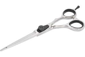 Eminchu Hårklippningssax, Professionell Frisörsax i Rostfritt Stål, Justerbart Skärverktyg med Unik Handtagsdesign, Perfekt för Salongsarbetare Frisörer, Platt för (Platt sax: för husdjurs kropps