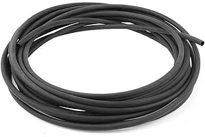KafTon Black 2:1 Heat Shrink Tubing, Electrical Insulation Heat Shrink Wrap Cable Sleeve, 1 Cut Length of 3meter (9.5mm)