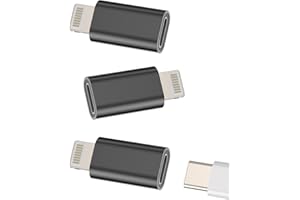 KEFIANY USB C Mutter auf Lightning Männlich Adapter(3 Pack) Type C Klinke Kabel Charger Stecker Set Ladekabel iPhone Netzteil Ladegerät Zubehör für Apple 14 13 12 11 Pro Max Mini 7 8 Plus X Xs Xr Se tp-to-L