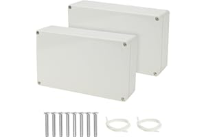 GIGIIS 2 Stück Verteilerdose Aufputz weiß Abzweigkasten Wasserdicht IP66 Anschlussdose Aufputz Kunststoff Elektronik Gehäuse für Projektgehäuse Verteilerkasten 200 × 120 × 55MM