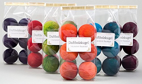 Duftkugeln Blumenwiese, 6er Pack mit weiß-goldener Schleife - 4