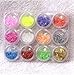 XICHEN® 72PC nail art glitter powder dust tips decoration Mixing device includes a plurality of types