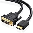 Ugreen HDMI to DVI D Cable Bi-Directional, Male to Male Gold Plated Support 1080P for HDTV, Plasma, DVD and Projector 2m
